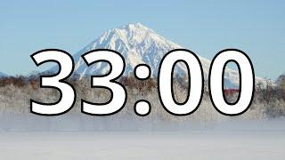 33 Minute Timer | Snowy Mountains | NO Music