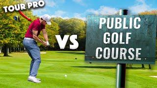 What will a TOUR PRO golfer score around a public course?