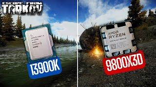 9800X3D vs 13900K Escape From Tarkov Comparison