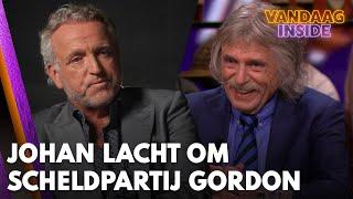 Johan lacht om scheldpartij Gordon: 'Hij ligt wakker van ons, maar wij niet van hem'