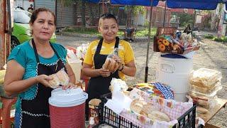  ¡Mira la reacción de la Señora que vende Los Panes con frijoles en San Miguel El Salvador...! ╰╮