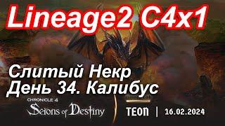 Lineage2. Elmorelab.com. Cronicle4 x1. Cлитый некр. День 34. Калибус. Я понял, что нужна другая пуха