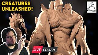 Zbrush Creature Sculpt 3D Livestream - Creatures Unleashed