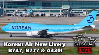[4K]NEW LIVERY Korean Air's Spotted in Seoul Incheon! Plane Spotting with SydSquad