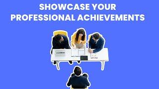 How can I showcase my professional achievements effectively?