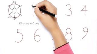 Simple Drawing with numbers||easy Drawing for kids || make Simple drawings with numbers||