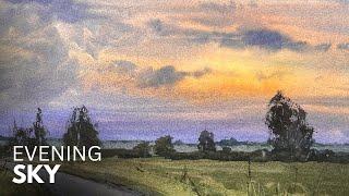 How to Paint an Evening Sky in Watercolor - Matthew White