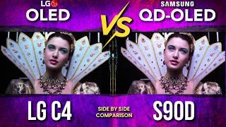 LG C4 OLED vs Samsung S90D QD OLED TV Comparison