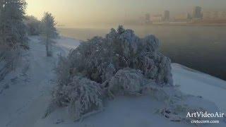 Enisey river at winter time