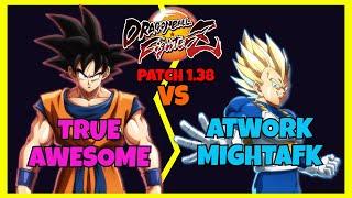 DBFZ - TRUEAWESOME vs ATWORKMIGHTAFK (UI Goku, SSJ Goku, Base Goku vs Nappa, SSJ Vegeta, Base Goku)