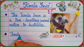 10 Lines Essay on Koala Bear | Few Lines Short Essay on Koala Bear | Koala Bear Animal Short Essay