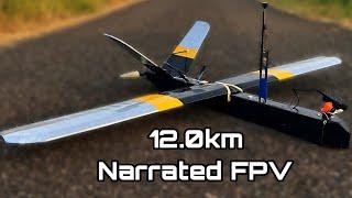 Narrated Long Range FPV - 12.0km Lake Cruise - Airplane Setup & Flight