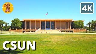 CSUN Campus Walking Tour | 4k Ultra HD |  Binaural Sound