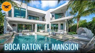 TOURING BRAND NEW MODERN MASTERPIECE MANSION IN BOCA RATON #florida