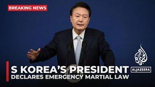 South Korea’s president declares emergency martial law