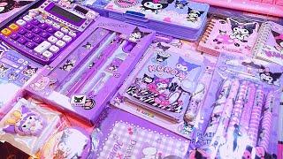 Kuromi Stationery Haul Unboxing ASMR  | My Sanrio Collection