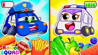 Yes Yes Vegetables Song  Lollipop song | Nursery Rhymes | RoboSquad Kids Songs