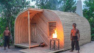 2 Man Complete Bamboo Shelter House, Most Bed Fireplace Next Swimming Pools