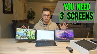Awesome Portable Triple Laptop Screen Extender | Unboxing & Setup
