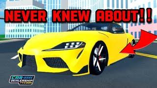 SECRET YOU NEVER KNEW ABOUT THIS CAR IN Car Dealership tycoon!!  | Mird CDT