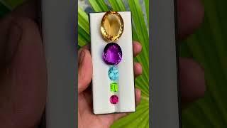 Citrine, Amethyst, Topaz, Peridot and Tourmaline || #short #shortvideo #gemstone #shorts