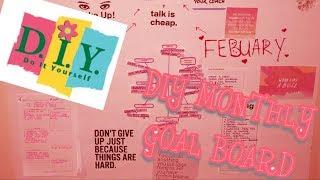 DIY MONTHLY GOAL BOARD | FEBRUARY