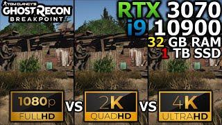 Ghost Recon Breakpoint | 1080p vs 1440p vs 2160p | RTX 3070 | i9 10900 | 32GB RAM | 1TB SSD