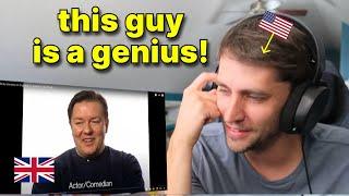 American reacts to Ricky Gervais on England vs. America