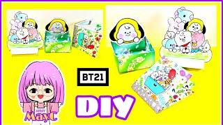 BT21 DIY STUFF (Phone holder, Origami Organizer, Sticker Organizer)//ARMY MayC//Philippines