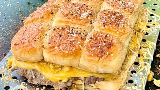 Griddle Breakfast Sliders using Country Crock Drizzle & Sizzle