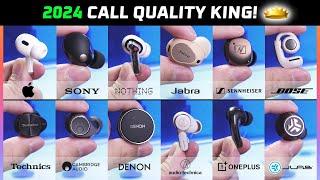 2024 BEST Earbuds for Call Quality Ranked! (Tested in NOISY Public Place) 