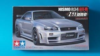 Tamiya 1/24 Nissan Skyline R34 GTR Z-Tune Model Kit Unboxing And Review