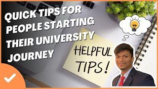 Biggest advice for people starting their university journey