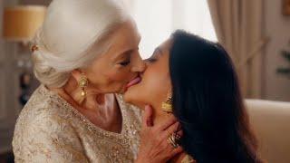 Indian Women Tongue Kissing Their Mature Older Wife | Lesbians Kissing Video