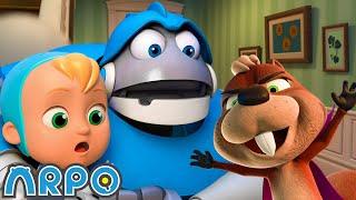 Squirrel Scares Baby Daniel! | 2 HOURS OF ARPO! | Funny Robot Cartoons for Kids!