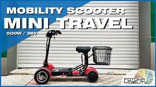 ⭐️ MINI TRAVEL |Power and foldable 4 Wheel Electric Mobility Scooter | 500W 36V | REVIEW | 2021