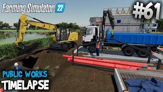 Pipe & Transformer Installation CAT M318F & Renault C480 Public Works in FS22