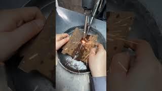 Underwater welding of 3mm rusty iron, automatic wire feeding and one pull of the welding seam