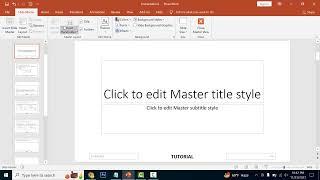 How to remove footer in PowerPoint master slide