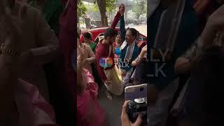 Nehalaxmi Iyer's baraat has arrived as groom Rudraysh Joshi DANCES in high hosh  #shorts
