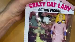 Close Look at @ Accoutrements Crazy Cat Lady Action Figure Multicolored, 8" inch Gift for  Daughter