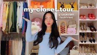 I gave my closet a MAKEOVER! closet tour & luxury bag collection