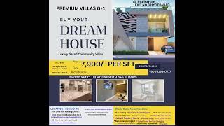  Premium villas at Gated Community Villas at Patancheru #realestate #investment #pocharam @7,900/-