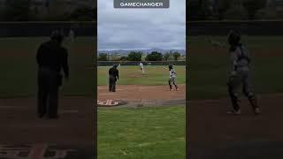 Eric Proctor,  Encinal Jets,  hits a curveball for a single vs. Arroyo High School