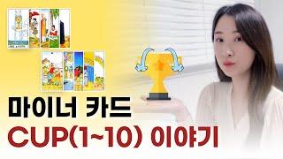 마이너 카드 CUP(컵) 1-10 ｜타로상담사 되기, 타로 무료 강의