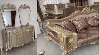 Luxurious wood carving furniture set | Classical furniture | Turkish style furniture #luxury #decor