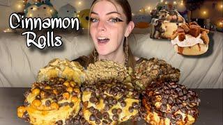 LOADED GOOEY CINNAMON ROLL MUKBANG! (Vegan)