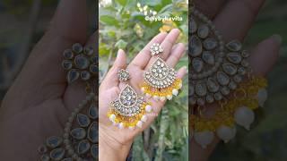 Trending Kundan Earrings#shorts #diycrafts #viralvideo #trending