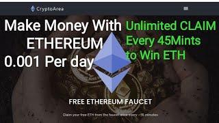 0.001 Ethereum Free Earning‍ Every 45 Mints#CLAIM UnlimitedPTC Ads Visit to Win ETH‍️W-0. 05ETH