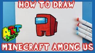 #amongus #minecraft #artland How to Draw AMONG US MINECRAFT CREWMATE!!